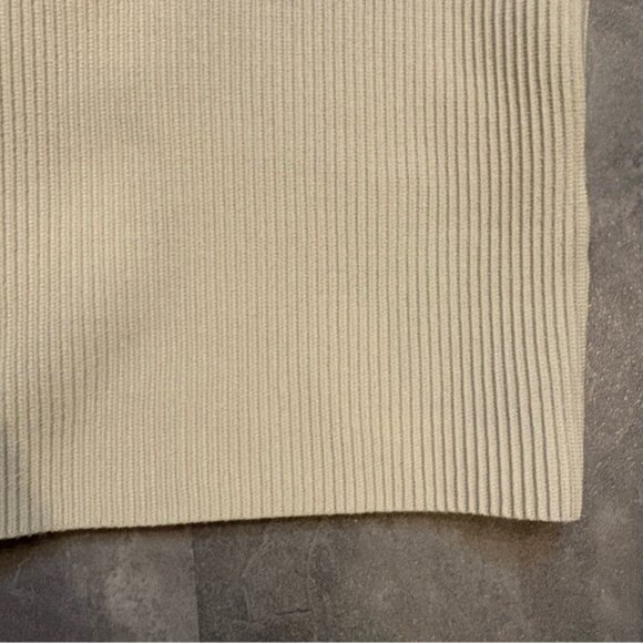 BABATON Aritzia Sculpt Knit Mini Ribbed Deep V Neck Sleeveless Dress Size Large - Picture 4 of 10